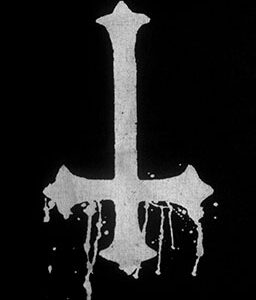 Inverted dripping cross - patch