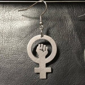 Feminist sign, small - earring