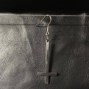 Inverted cross, Plain - earring