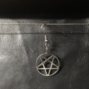 Inverted pentagram, small - earring