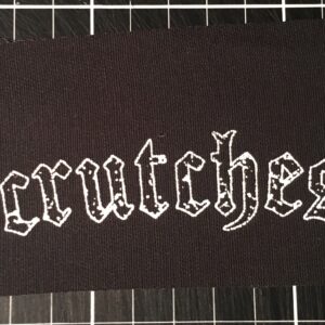 Crutches, cracked old eng logo - patch