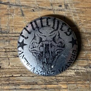 Crutches, rat skull silver - 1” pin