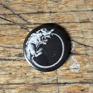 Crutches, ouroboros rat - 1" pin