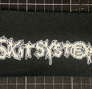 Skitsystem, white logo - patch