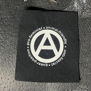 Anarchy (A) sign, text, small - patch