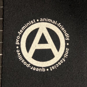 Anarchy (A) sign, text, small - patch