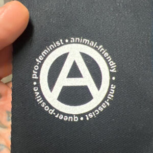 Anarchy (A) sign, text, small - patch